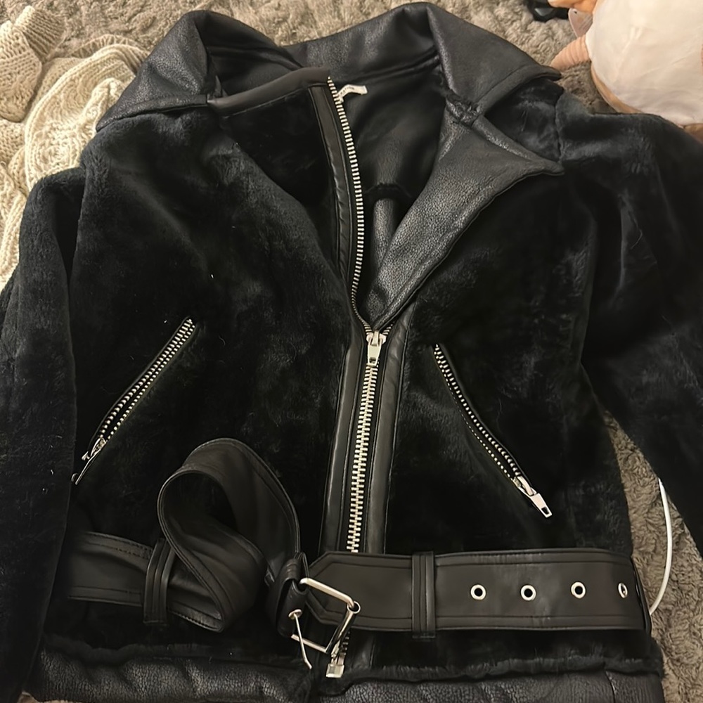 Faux fur coat